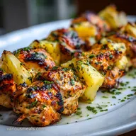 Baked Pineapple Chicken Kabobs: Tangy & Charred