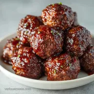 Bourbon BBQ Crockpot Meatballs for 8