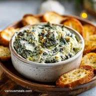 Spinach Artichoke Dip for 10 Servings with Golden Crust