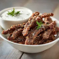 Crispy Steak Strips with Tartar Cream for 4 Servings