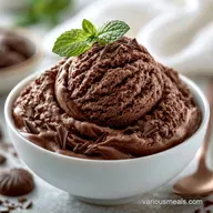 Dark Chocolate Ice Cream for 4 Servings