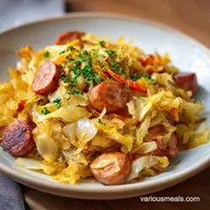 Fried Cabbage and Sausage in 25 Minutes: Caramelized and Savory