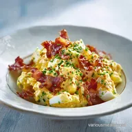 Keto Egg Salad Bacon with Crispy Bits in 25 Minutes