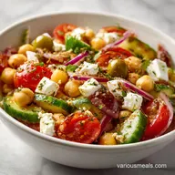 Mediterranean Chickpea Salad Bowl for Meal Prep