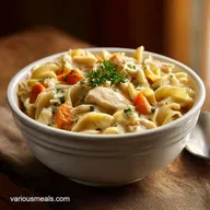 Chicken and Noodles with Tender Thighs for 8 Servings