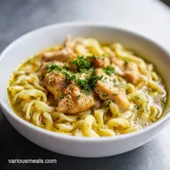 Chicken and Noodles with Shredded Chicken for 6 Servings
