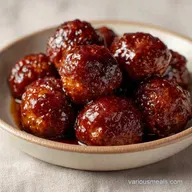 Oven Baked Bourbon Meatballs for 12