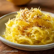 Oven Baked Spaghetti Squash with Parmesan Cheese for 4 Servings
