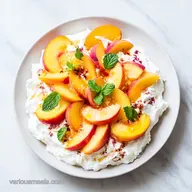 Peach Cheesecake Salad: Creamy Dessert with Fresh Peaches