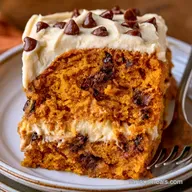 Pumpkin Chocolate Chip Layer Cake with Oil