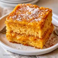 Pumpkin Layer Magic Cake with Pumpkin Puree