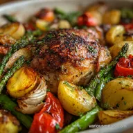 One Pan Roasted Chicken and Vegetables