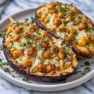 Stuffed Eggplant with Jasmine Rice