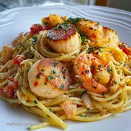 Seafood Pasta with Shrimp and Scallops