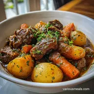 Best Slow Cooker Beef Stew from Scratch with Carrots and Potatoes: Made-Ahead Meal