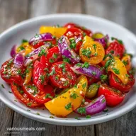 Sweet Pepper Tomato Salad in 15 Minutes