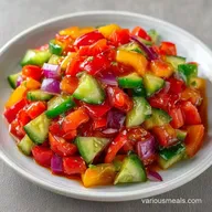 Tomato and Pepper Salad in 15 Minutes