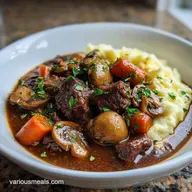Beef Bourguignon: Slow-Cooked Tender Beef & Silky Sauce