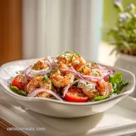 Shrimp Salad Recipe with Citrus Yogurt Dressing for 4 Servings