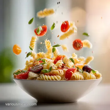 15 Minute Pasta Salad Recipe with Italian Dressing