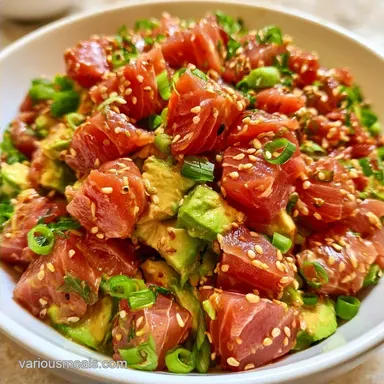 Ahi Tuna Poke with Avocado for 2