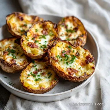 Air Fryer Potato Skins for 4 Servings: Crispy and Loaded Recipe Card