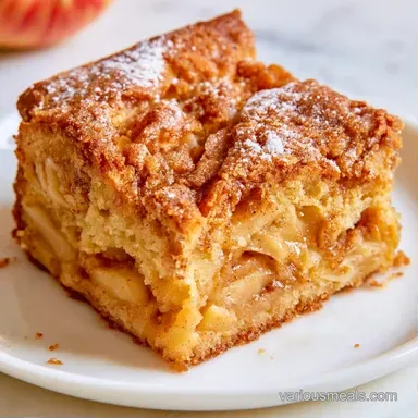 Apple Cinnamon Sheet Cake with Oil Recipe Card