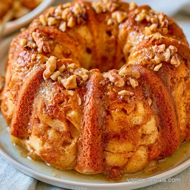 Apple Walnut Bundt Cake with Cinnamon