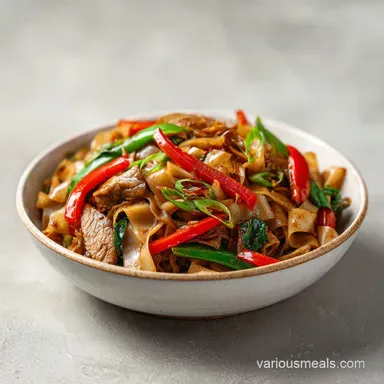 Authentic Thai Drunken Noodles with Chicken in 30 Minutes