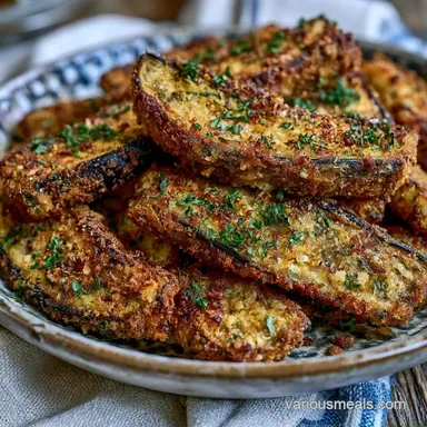 Crispy Baked Eggplant Fries Recipe Card