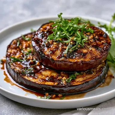 Balsamic Roasted Eggplant in 30 Minutes Recipe Card