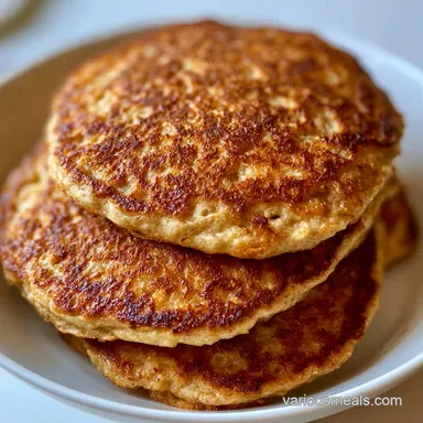 Banana Oatmeal Pancakes in 15 Minutes Recipe Card