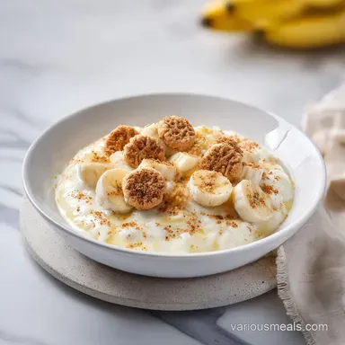 Banana Pudding with Chessmen Cookies for 15 Servings Recipe Card