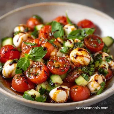 Basil Cherry Tomato Salad in 10 Minutes