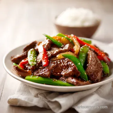 Black Pepper Beef Recipe for 4 Servings