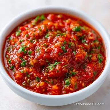 Easy 5-Minute Red Salsa Recipe Card
