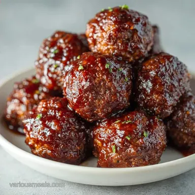 Bourbon BBQ Crockpot Meatballs for 8