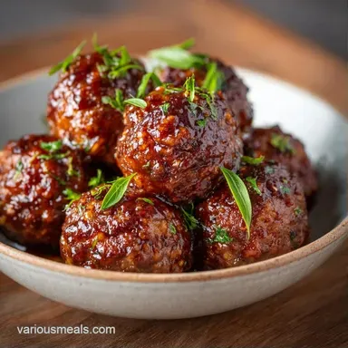 Bourbon Meatballs: Make-Ahead Slow-Cooked Recipe Card