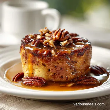 Bread Pudding Recipe with Brioche for 10 Servings Recipe Card