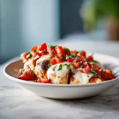 Bruschetta Chicken for 4 Servings Recipe Card