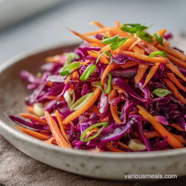 Cabbage Carrot Slaw in 15 Minutes