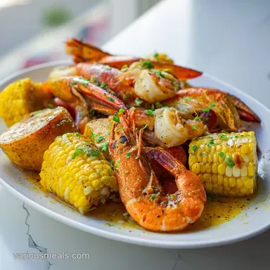 Cajun Seafood Boil with Garlic Butter Sauce for 6