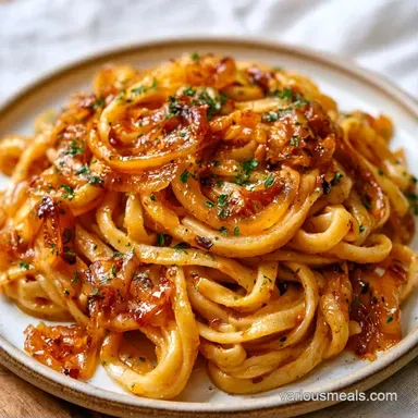 French Onion Pasta in 57 Minutes Recipe Card