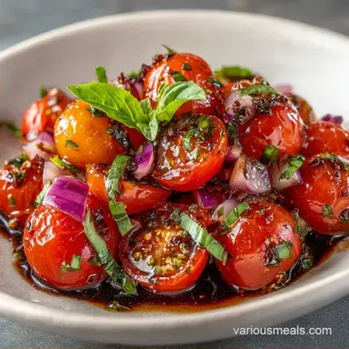 Cherry Tomato Basil Salad in 10 Minutes