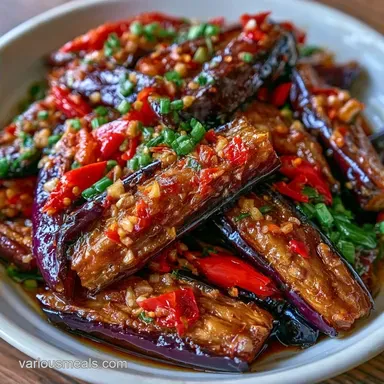 Chinese Eggplant Garlic Sauce for 4 Servings