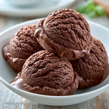 Chocolate Fudge Ice Cream with Maple Syrup Recipe Card