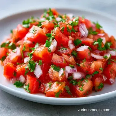 Chunky Garden Salsa in 30 Minutes Recipe Card
