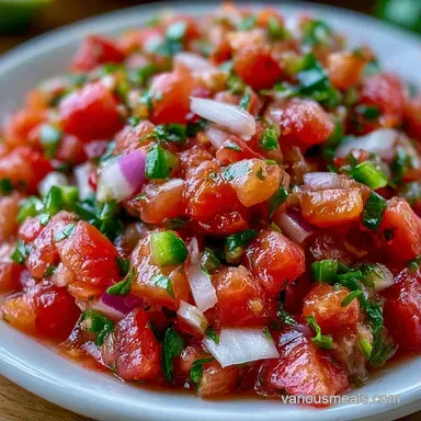 Tomato Salsa in 10 Minutes Recipe Card
