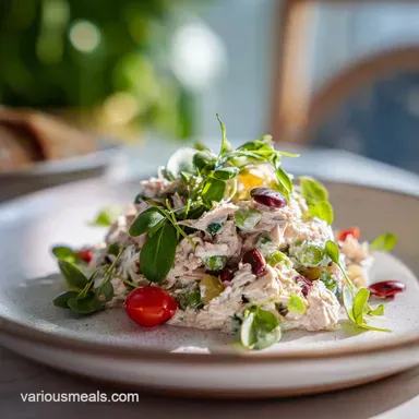 Tuna Salad in 15 Minutes for 4 Servings Recipe Card