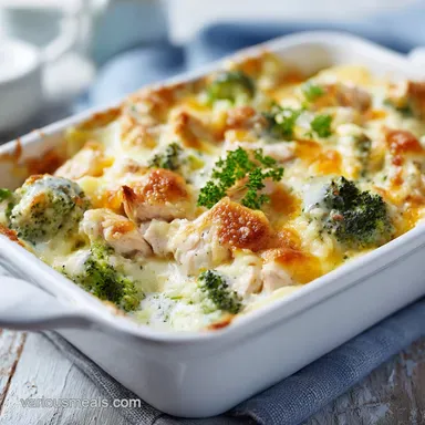 Chicken Divan in 45 Minutes: Creamy Casserole with Broccoli Recipe Card
